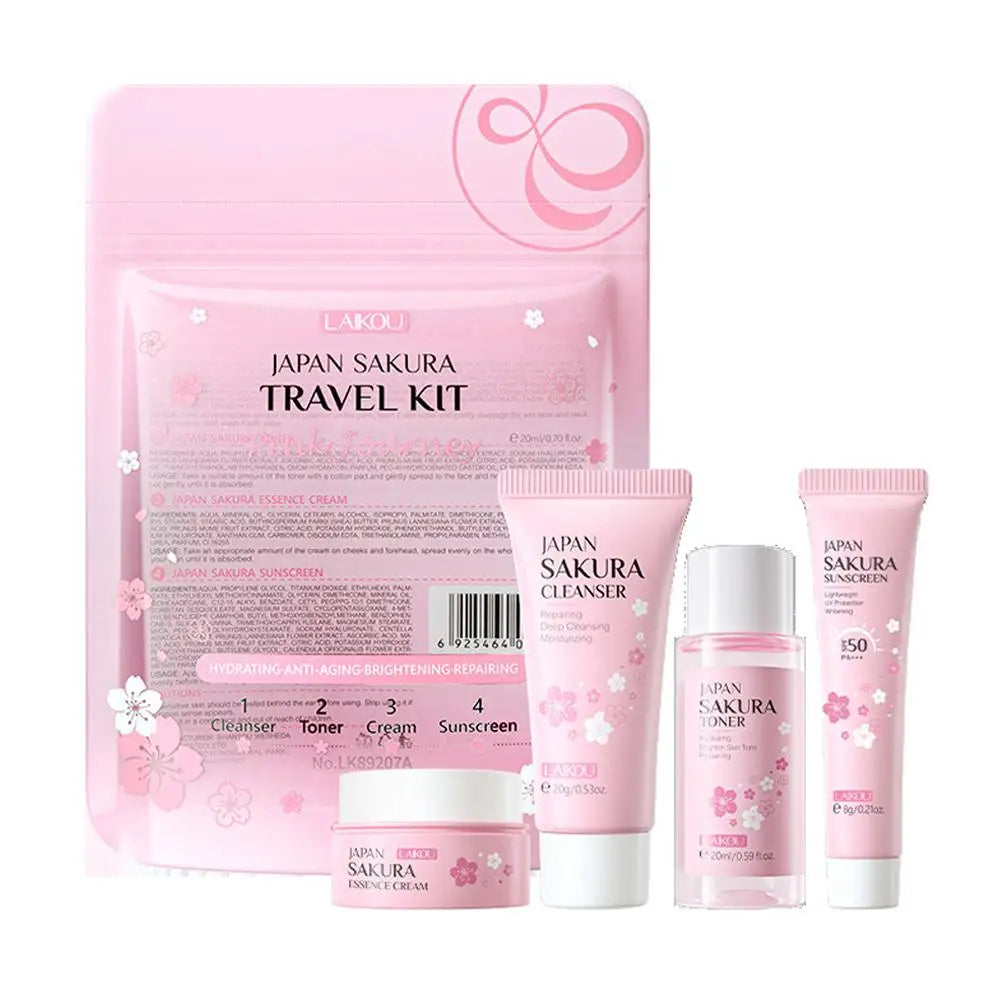 4 PCS SAKURA SKIN CARE TRAVEL KIT