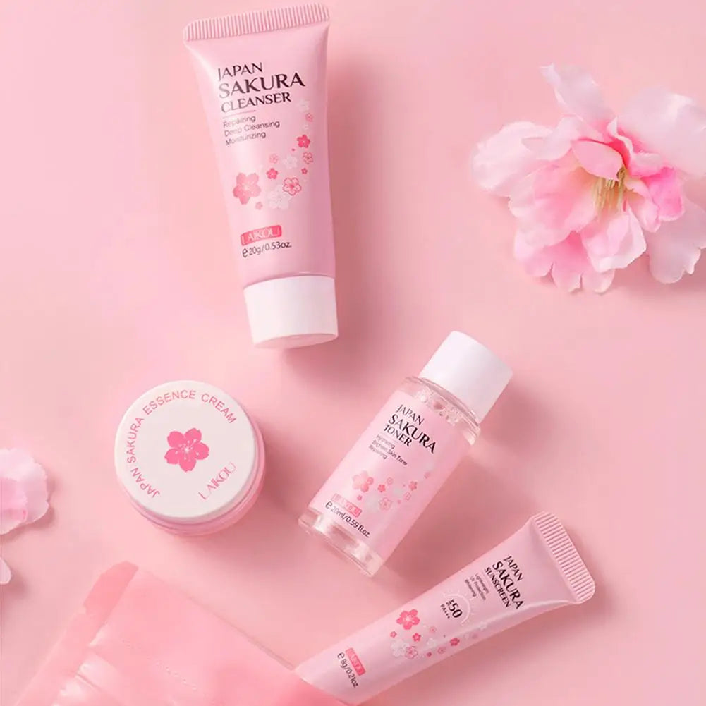 4 PCS SAKURA SKIN CARE TRAVEL KIT